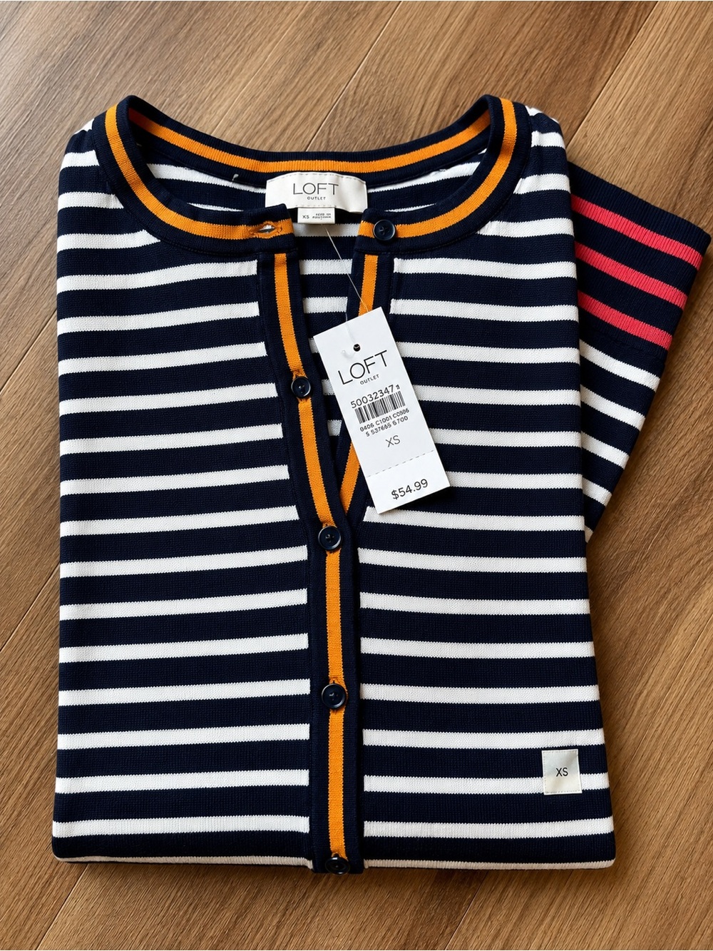 NWT! LOFT Striped Cardigan Sweater - XS